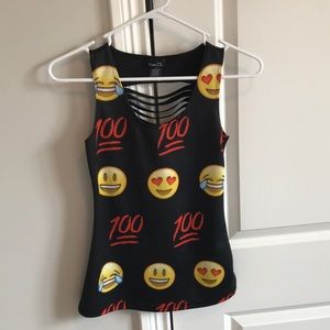 Emoji , Ripped Tanktop